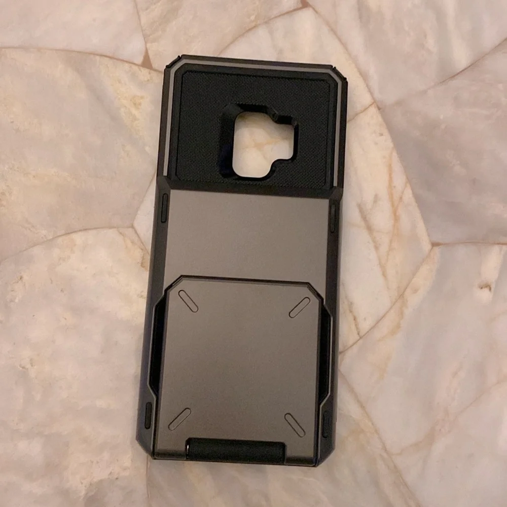 Vofolen‎ Rugged Card Holder Case Kickstand Samsung Galaxy S9 Plus Gunmetal Grey